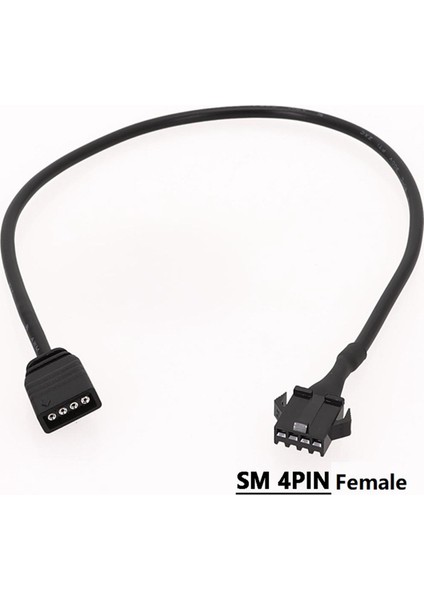 4 Adet Rgb Uzatma Kablosu 12V 4 Pin - Sm 4 Pin Dişi Argb Konnektör Adaptörü Bilgisayar Fanı Anakart LED Şerit (Yurt Dışından)