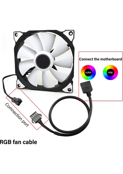 4 Adet Rgb Uzatma Kablosu 12V 4 Pin - Sm 4 Pin Dişi Argb Konnektör Adaptörü Bilgisayar Fanı Anakart LED Şerit (Yurt Dışından)