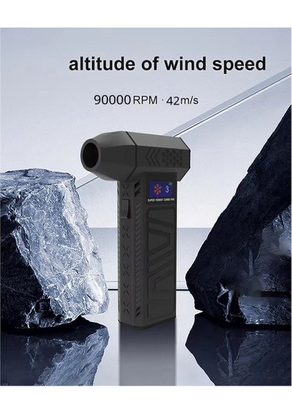 Yeni X3-M Turbo Jet Fan Güçlü Hava Üfleyici 130000RPM Ayarlanabilir Hızı 52M/S Fırçasız Motor (8000MAH) (Yurt Dışından)