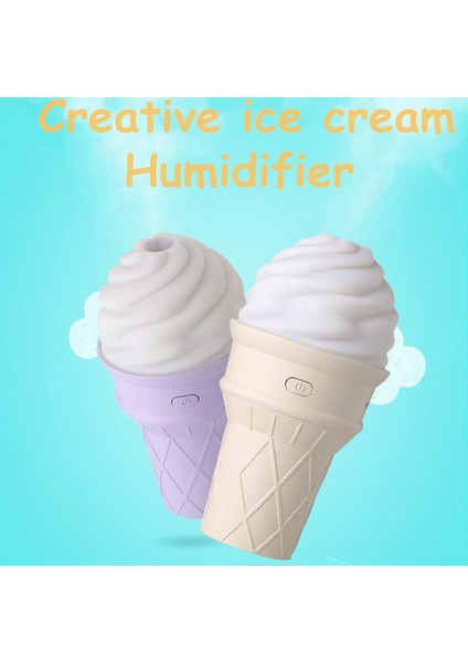 Dondurma USB Mini Renkli Gece Lambası Hava Nemlendirici Ev Aletleri (Sarı) (Yurt Dışından) indirimleri