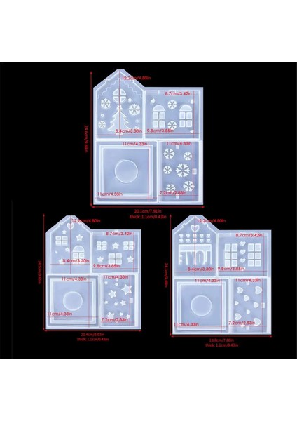 Ev Şekli Silikon Kalıp Epoksi Reçine Döküm LED Mumluk Sanat El Sanatları Kalıpları Romantik Yapmak Için (Yurt Dışından) modelleri