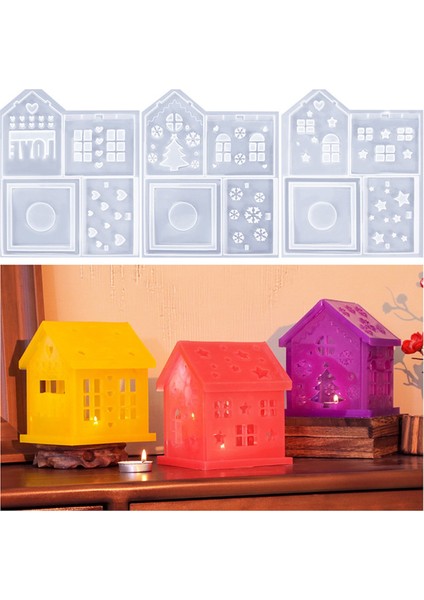 Ev Şekli Silikon Kalıp Epoksi Reçine Döküm LED Mumluk Sanat El Sanatları Kalıpları Romantik Yapmak Için (Yurt Dışından) fırsatları