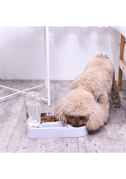 Köpek Kabı Anti-Islak Ağız Çift Kullanımlı Evcil Hayvan Kedi Otomatik Su Besleyici Çift Içme Kabı (Mavi) (Yurt Dışından) fiyatları