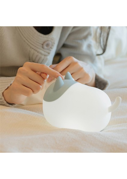 Pat Light Çocuk Gecesi Beyaz Yavru Kedi Renkli Yatak Odası Başucu Bebek Beslenme Göz Koruması (Yurt Dışından) fırsatları