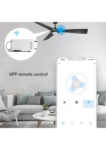 2x IFAN04-L Wifi Tavan Vantilatörü ve Işık Anahtarı Kontrol Cihazı 110-240V App 433MHZ Rf Uzaktan Kumanda Alexa Için (Yurt Dışından)