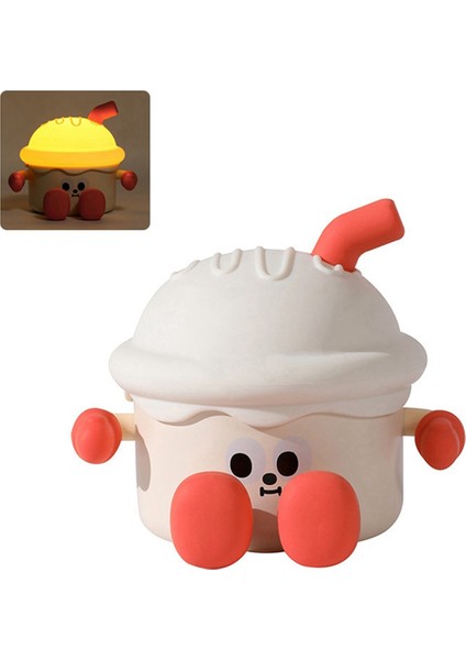 Doğum Günü Pastası Gece Lambası Süsü Başucu Lambası Sensörü Pat Sevimli Hediye Kız Arkadaş Çocuklar Için Beyaz (Yurt Dışından) fırsatları