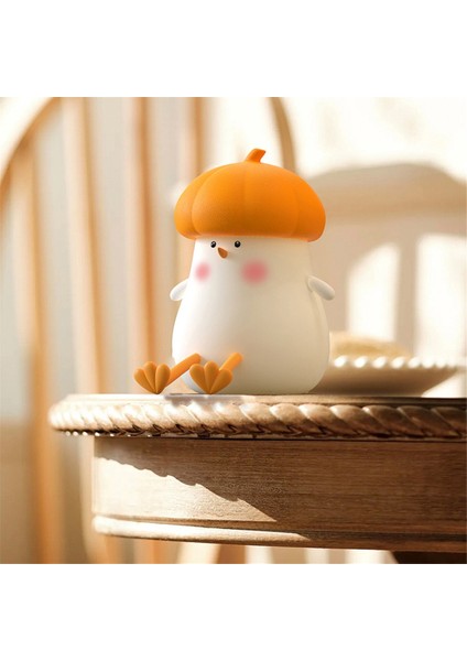 Kawaii's Küçük Sebze Tavuk Gece Lambası Yatak Odası Sevimli Atmosfer Turuncu (Yurt Dışından)
