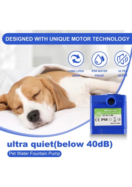 Kedi Su Çeşmesi Pompası, Evcil Hayvan Pompası Yedek Parçası - Yuvarlak, Çiçek Kapağı Için DC160 Motor (Yurt Dışından) fırsatları