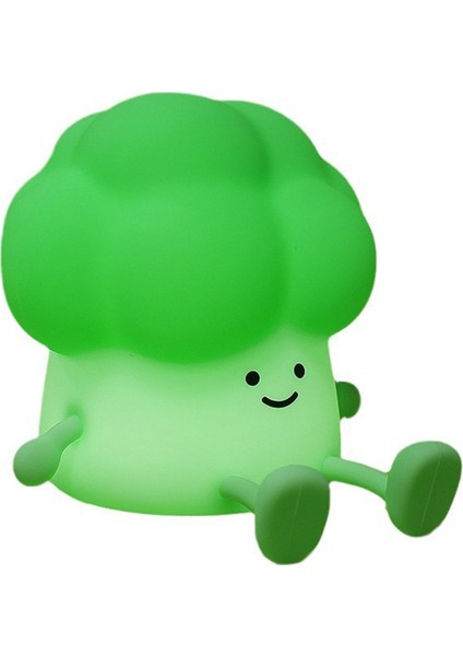 Sevimli Brokoli Gece Lambası Çocuklar LED Uyku Lambası Yürümeye Başlayan Çocuk Dekorasyonu Karikatür Bebek Başucu Eşlikçisi (Yurt Dışından)