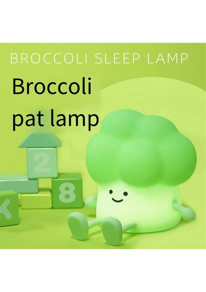 Sevimli Brokoli Gece Lambası Çocuklar LED Uyku Lambası Yürümeye Başlayan Çocuk Dekorasyonu Karikatür Bebek Başucu Eşlikçisi (Yurt Dışından) fiyatları