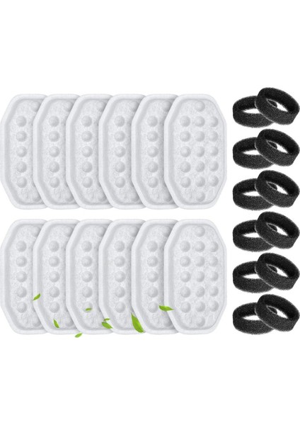 10 Oz/3.2 Paslanmaz Çelik Evcil Hayvan Çeşmeleri Için 24'lü Paket Kedi Çeşme Filtre Yedekleri ve Ön Filtre Süngerleri (Yurt Dışından)