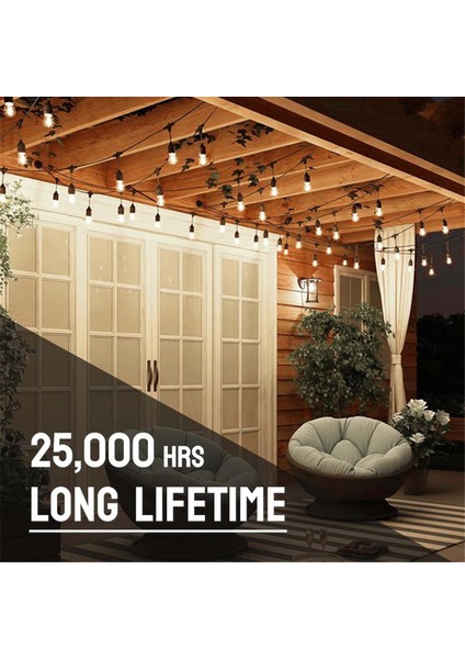 30'lu Paket Dış Mekan Ampul Dizisi, Su Geçirmez S14 Yedek Ampul, E26 Taban Sıcak Beyaz (Yurt Dışından) fırsatları