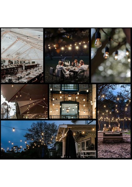 30'lu Paket Dış Mekan Ampul Dizisi, Su Geçirmez S14 Yedek Ampul, E26 Taban Sıcak Beyaz (Yurt Dışından) indirimleri