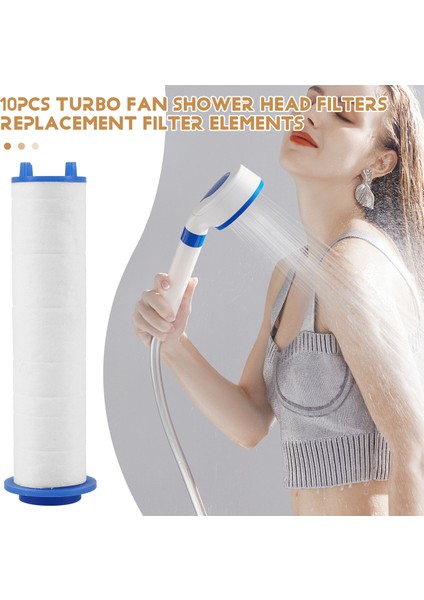 10 Adet Turbo Fan Duş Filtreleri--Pervane Tahrikli Elde Taşınabilir Yüksek Basınçlı Duşlar Için Kullanılır - (Yurt Dışından)