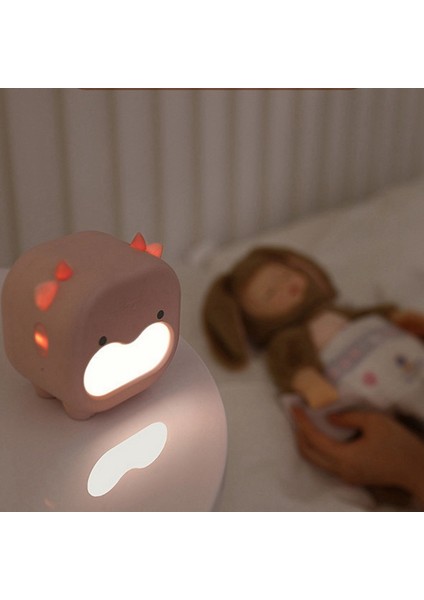 Nordic LED Gece Lambası Çocuk Odası Başucu Uyku Lambası Gece Lambası USB Şarjlı Sevimli Işık, Pembe (Yurt Dışından)