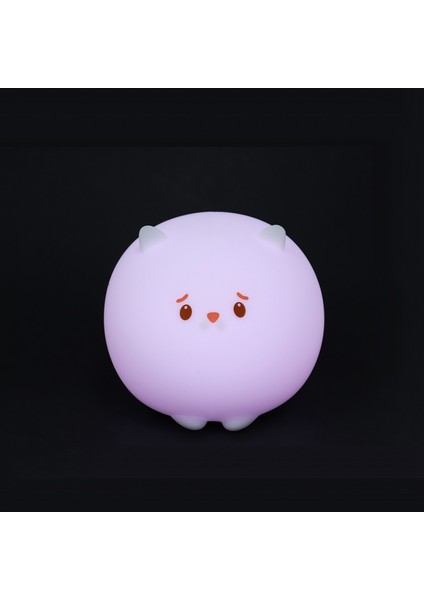 LED USB Lamba Renkli Silikon Kedi Gece Lambası Sevimli Hayvan Yumuşak Karikatür Lambalar Çocuklar Için Yatak Odası Bebek Noel Hediyesi A (Yurt Dışından) fiyatları