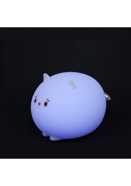 LED USB Lamba Renkli Silikon Kedi Gece Lambası Sevimli Hayvan Yumuşak Karikatür Lambalar Çocuklar Için Yatak Odası Bebek Noel Hediyesi A (Yurt Dışından) modelleri