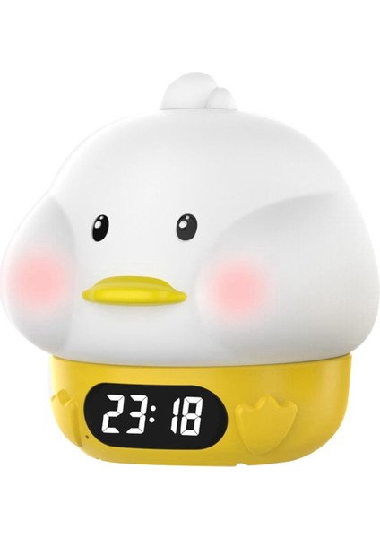 Işıklı Çalar Saat, Yetişkin ve Çocuk Yatak Odaları, Erteleme Fonksiyonu USB Şarj Portu, Çift Alarm Duck Özellikleri (Yurt Dışından)