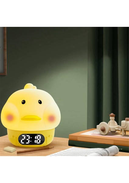 Işıklı Çalar Saat, Yetişkin ve Çocuk Yatak Odaları, Erteleme Fonksiyonu USB Şarj Portu, Çift Alarm Duck Özellikleri (Yurt Dışından) indirimleri