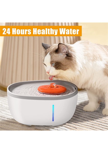 Kedi Su Çeşmesi, 68OZ/2L LED Işıklı Çeşme Kabı, Içerideki Kediler Için Otomatik Evcil Hayvan (Yurt Dışından) modelleri