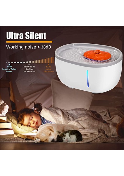 Kedi Su Çeşmesi, 68OZ/2L LED Işıklı Çeşme Kabı, Içerideki Kediler Için Otomatik Evcil Hayvan (Yurt Dışından) fırsatları
