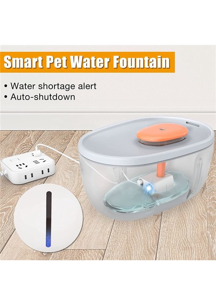 Kedi Su Çeşmesi, 68OZ/2L LED Işıklı Çeşme Kabı, Içerideki Kediler Için Otomatik Evcil Hayvan (Yurt Dışından) indirimleri