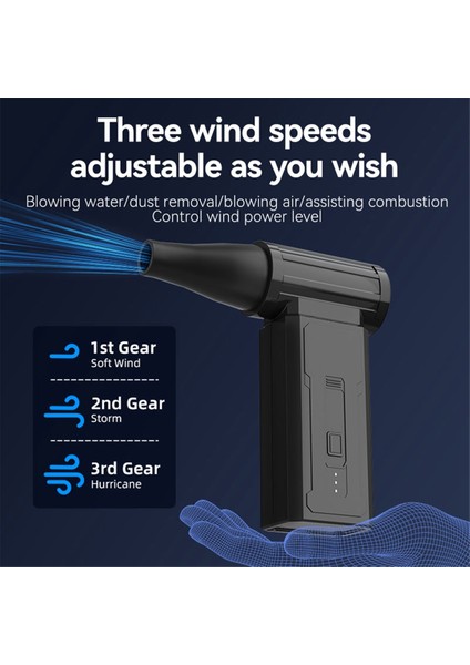 Mini Turbo Jet Fan Hava Üfleyici Taşınabilir Kablosuz Bilgisayar Klavye Temizleyici 100000RPM Fırçasız Toz Alma Cihazı (Yurt Dışından) fırsatları