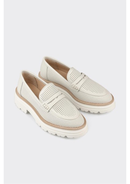 Ekru Deri Kadın Günlük Ayakkabı fiyatları