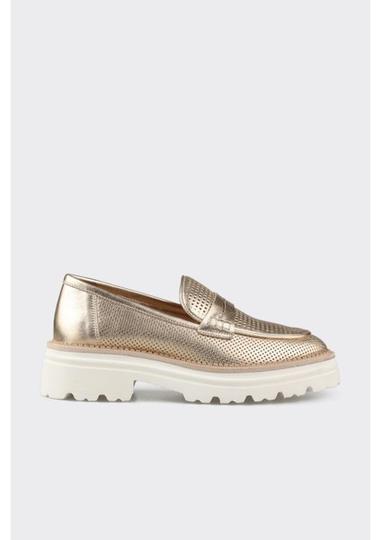 Gold Deri Kadın Günlük Ayakkabı