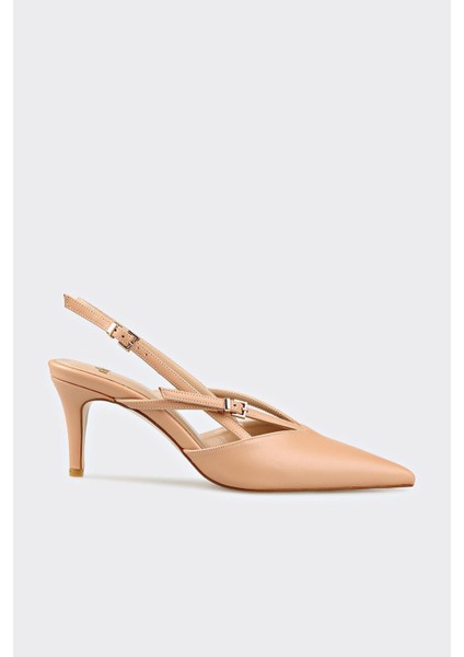 Naturel Kadın Topuklu Ayakkabı