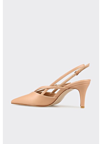 Naturel Kadın Topuklu Ayakkabı modelleri