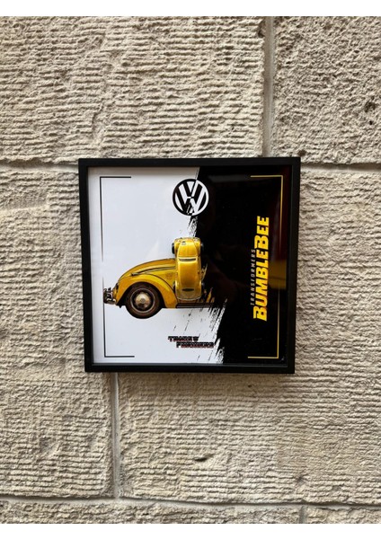 Çerçeveli 20X20 Ebatlı Metal Levha Baskılı Volkswagen Bumblebee Model Araç indirimleri