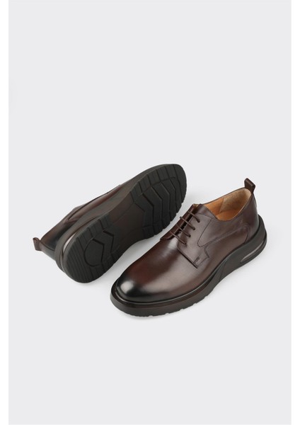 Kahve Deri Erkek Günlük Ayakkabı modelleri