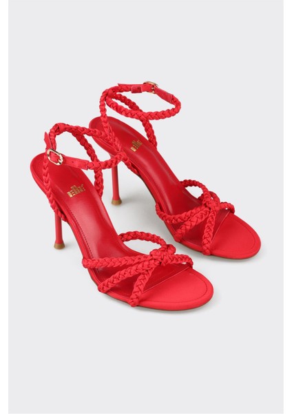 Kırmızı Kadın Topuklu Sandalet fiyatları