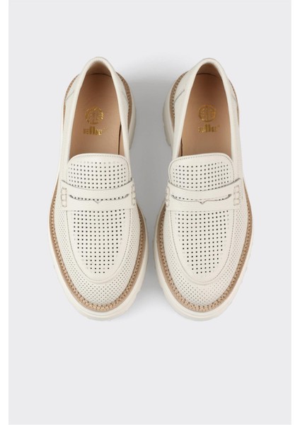 Ekru Deri Kadın Günlük Ayakkabı fırsatları