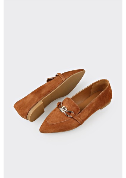 Taba Deri Kadın Günlük Ayakkabı modelleri