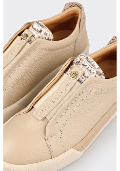 Bej Deri Kadın Spor Ayakkabı indirimleri