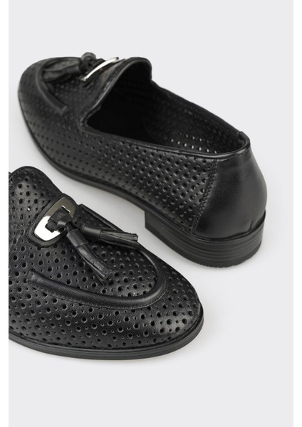 Siyah Deri Kadın Günlük Ayakkabı indirimleri