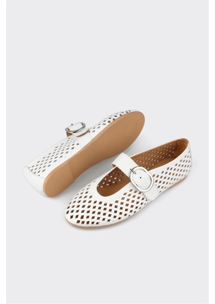 Beyaz Deri Kadın Günlük Ayakkabı modelleri