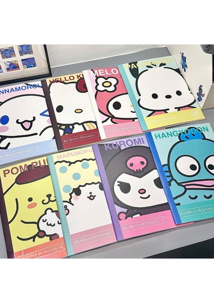 Sanrio Aile Serisi Yüksek Değerli Çizgi Film Animasyon Cinnamoroll Defter Taşınabilir Niş Hellokitty Öğrenci Not Defteri Ofis Evrensel (Yurt Dışından) modelleri