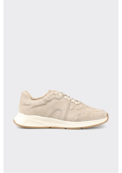 Bej Deri Kadın Günlük Ayakkabı