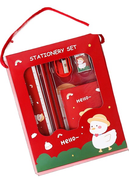 Çocuk Kırtasiye Seti Küçük Hediye Çizgi Film Kırtasiye Altı Parçalı Set (Yurt Dışından)