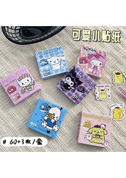 Sanrio Kutulu Hediye Kutusu Çocuklar Için Çıkartmalar Sevimli Çizgi Film Su Geçirmez 60 Kulo Miku Kart El Kitabı Çıkartmalar (Yurt Dışından) fırsatları