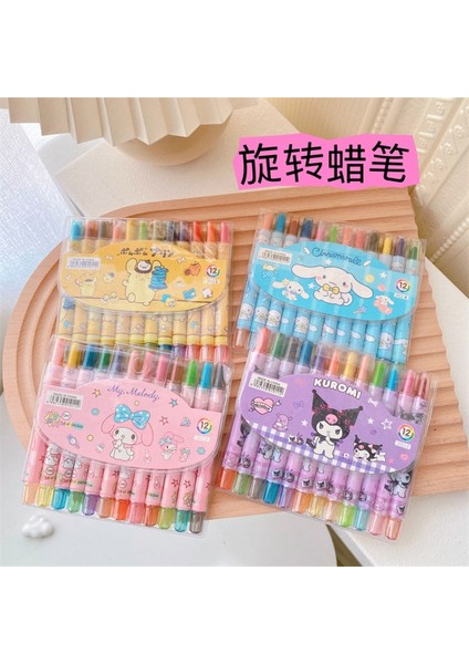 12 Adet Sanrio Doodle Kalem Kuromi My Melody Cinnamonroll Döner Ölçeklenebilir Renkli Pastel Boya Karikatür Doodle Kalem Çizim Çocuk Marker (Yurt Dışından) fiyatları