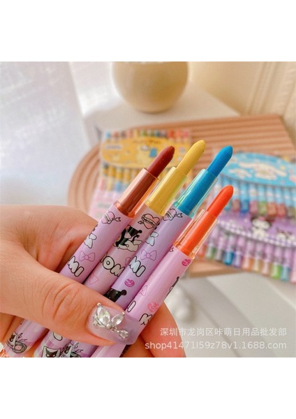 12 Adet Sanrio Doodle Kalem Kuromi My Melody Cinnamonroll Döner Ölçeklenebilir Renkli Pastel Boya Karikatür Doodle Kalem Çizim Çocuk Marker (Yurt Dışından) modelleri