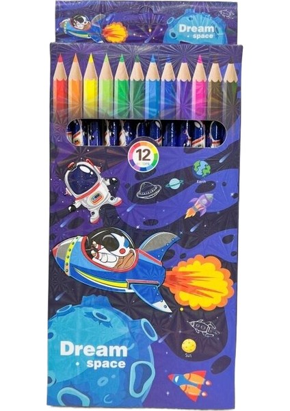 Renkli Kalemler 12 Renk Set Çizim Kalemleri Çocuk Ödülleri Okul Malzemeleri (Yurt Dışından)