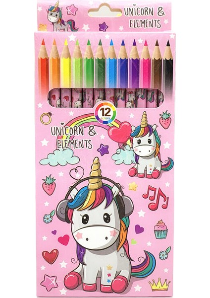 Renkli Kalemler 12 Renk Set Çizim Kalemleri Çocuk Ödülleri Okul Malzemeleri (Yurt Dışından)