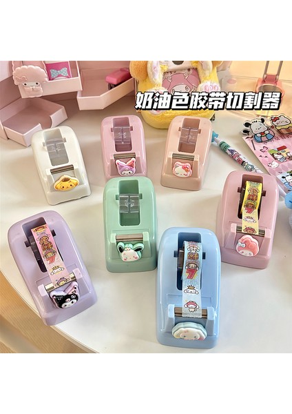 Hello Kitty Sanrio Kuromi Cinnamoroll Anime Kawaii Mini Bant Kesici Sevimli Karikatür Öğrenci El Aletleri Kaymaz Bant Dağıtıcı (Yurt Dışından) fiyatları