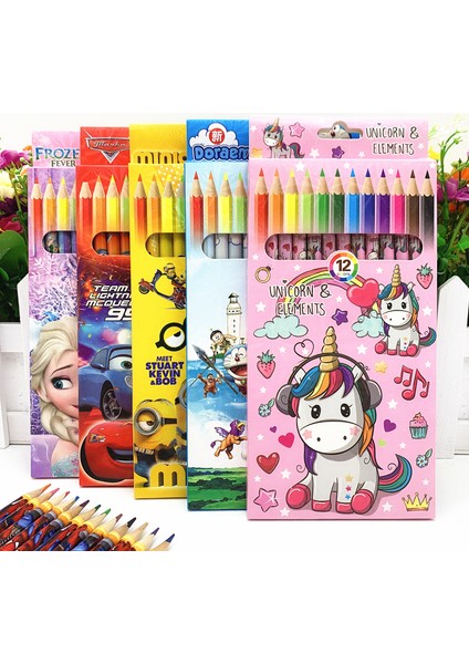 Renkli Kalemler 12 Renk Set Çizim Kalemleri Çocuk Ödülleri Okul Malzemeleri (Yurt Dışından) fiyatları