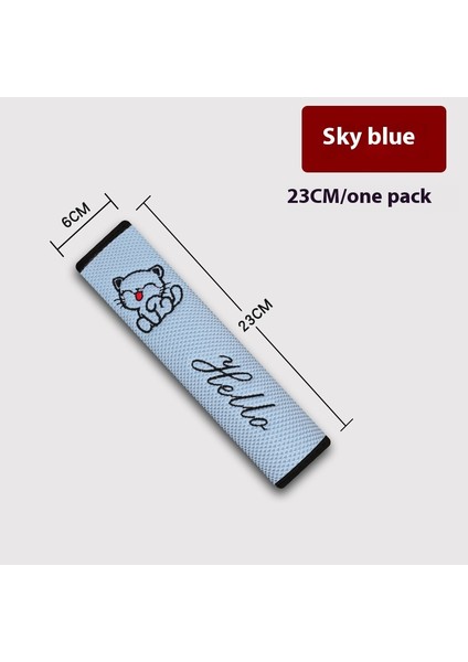 Araba Emniyet Kemeri Omuz Pedi Kapağı Yaratıcı Karikatür Nakış Araba Anti Boğulma Sigorta Kemeri Araba Malzemeleri Dekoratif Koruyucu Kapak (Yurt Dışından)